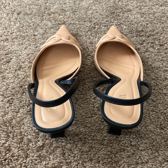 Zara | Two-Tone Sling Back Kitten Heels - Picture 3 of 9